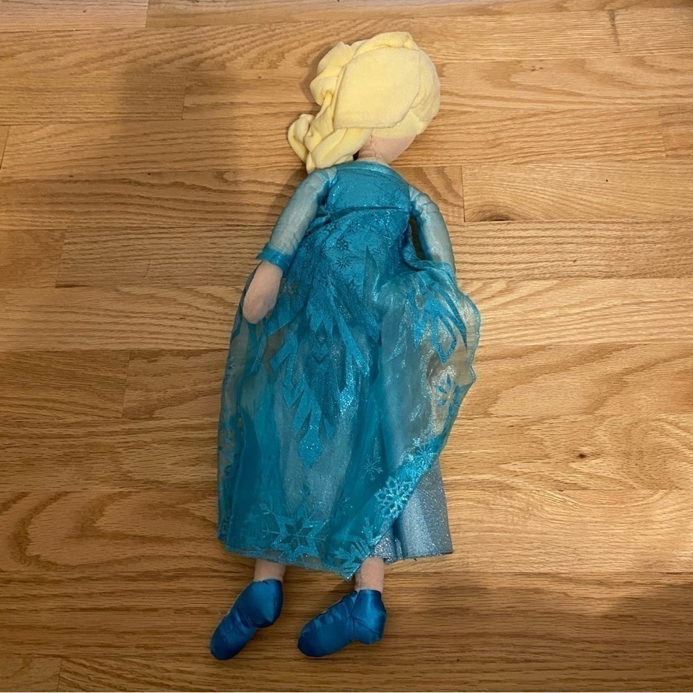 Disney Frozen Elsa Plush Doll Kids Toy Princess Blue Blonde Stuffed - Picture 5 of 8